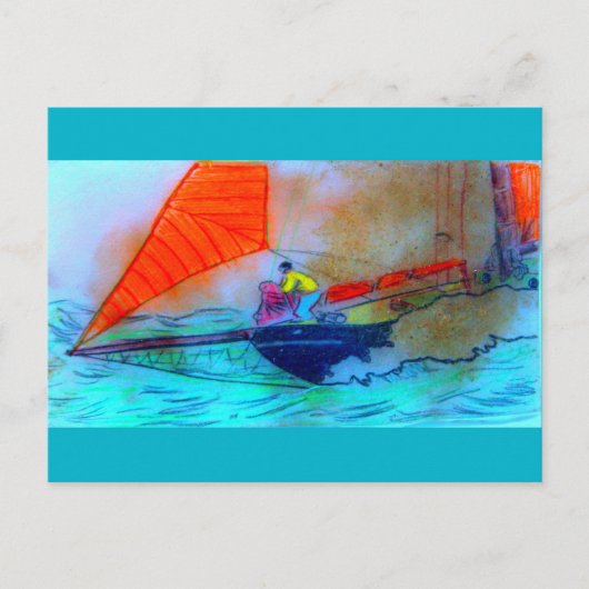 De schooners jib instellen briefkaart (Voorkant)