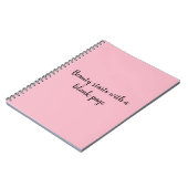 De schoonheid begint met een leeg boek van de pagi notitieboek (Linkerzijde)