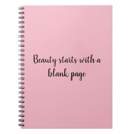 De schoonheid begint met een leeg boek van de pagi notitieboek (Voorkant)