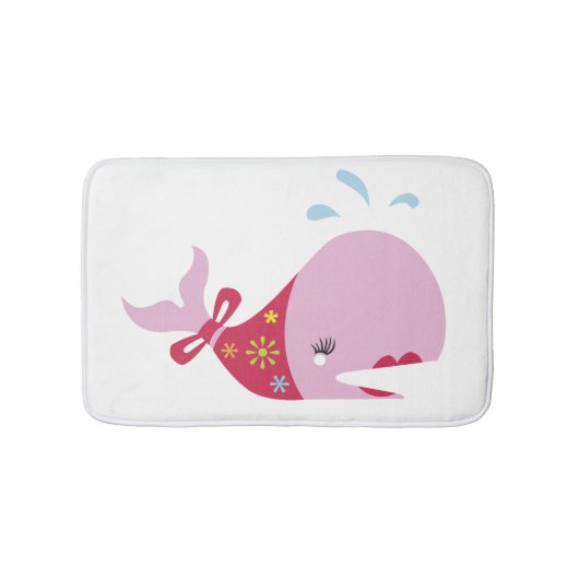 De schoonheid Beneath_Pinkie de walvis_schattig Badmat (Voorkant)