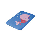 De schoonheid Beneath_Pinkie The Whale_schattig_bl Badmat (Gekanteld)