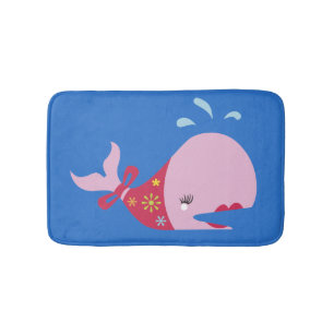 De schoonheid Beneath_Pinkie The Whale_schattig_bl Badmat