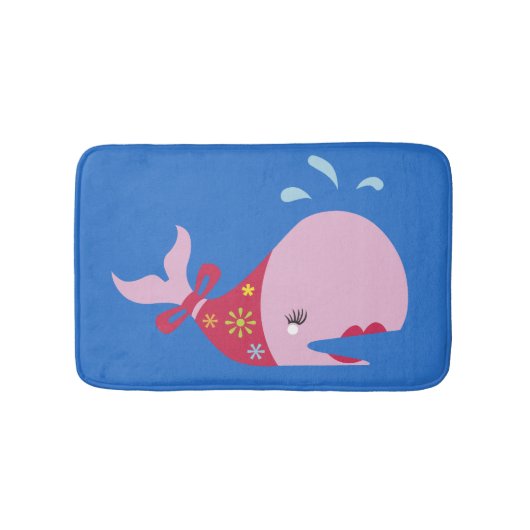 De schoonheid Beneath_Pinkie The Whale_schattig_bl Badmat (Voorkant)