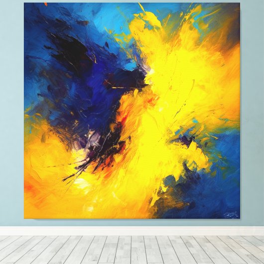 De schoonheid en het beest door A.H. Canvas Afdruk (Insitu (Houten vloer))