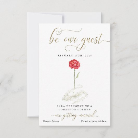 De schoonheid en het Beest sparen de Aankondiging  (Voorkant)