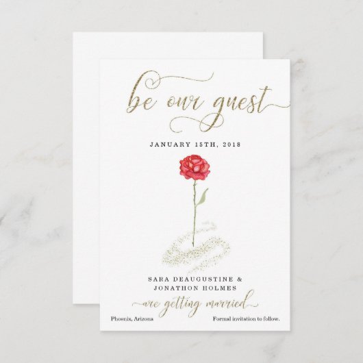 De schoonheid en het Beest sparen de Aankondiging  (Voorkant / Achterkant)