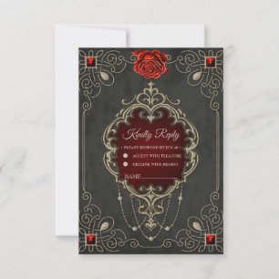 De schoonheid en rijkdom van de liefde RSVP kaartje