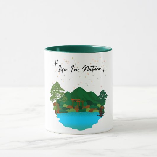 De schoonheid en rust van het leven in natuur mok (Midden)