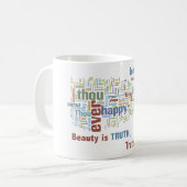 De schoonheid is Waarheid John Keats Ode op een Gr Koffiemok (Voorkant links)