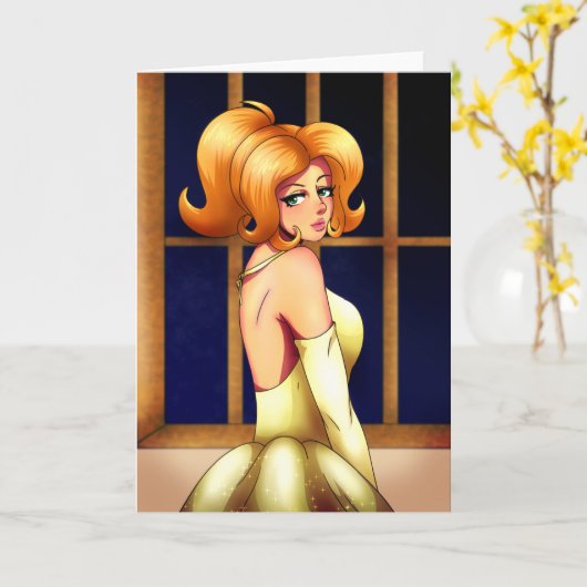 De schoonheid kaart (Gele Bloem)