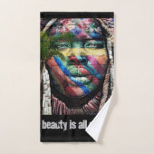 De schoonheid komt in Alle Kleuren Bad Handdoek (Handdoek)