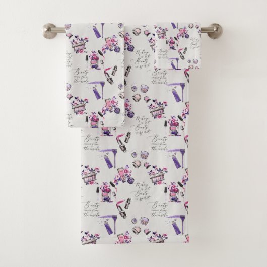 De schoonheid komt uit het binnenpatroon bad handdoek (Insitu)