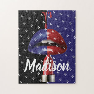 De schoonheid van Amerika Makeup Girl Custom Legpuzzel