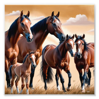 De schoonheid van Amerikaanse paarden Foto Afdruk