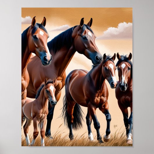 De schoonheid van Amerikaanse paarden Poster (Voorkant)