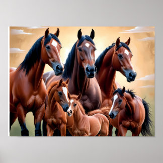 De schoonheid van Amerikaanse paarden Poster