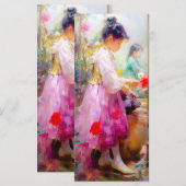 De schoonheid van bloemen Bladwijzer Menu (Voorkant / Achterkant)