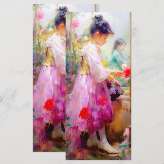 De schoonheid van bloemen Bladwijzer Menu (Voorkant / Achterkant)