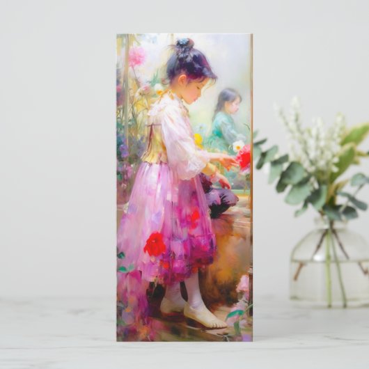 De schoonheid van bloemen Bladwijzer Menu (Staand voorkant)