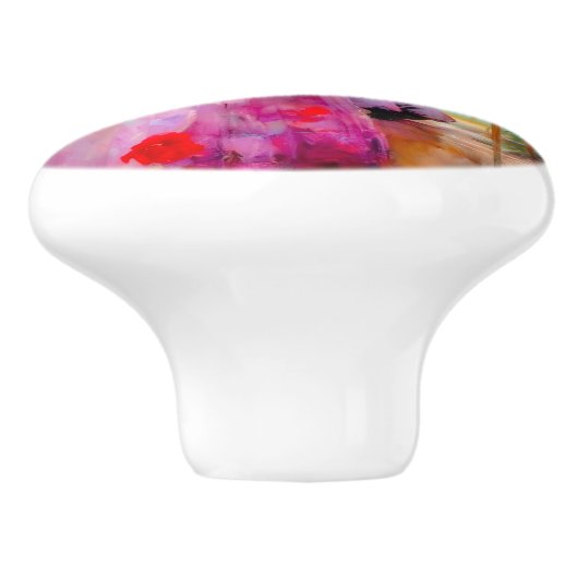 De schoonheid van de Bloemen Keramische Knop (Zijkant)