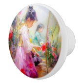 De schoonheid van de Bloemen Keramische Knop (Rechts)