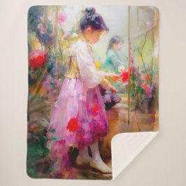 De schoonheid van de Bloemen Sherpa Deken