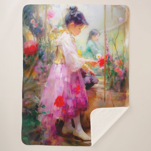 De schoonheid van de Bloemen Sherpa Deken (Voorkant)