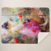 De schoonheid van de Bloemen Sherpa Deken (Voorkant (horizontaal))