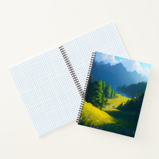 De schoonheid van de groene vallei omarmen notitieboek (Binnen)