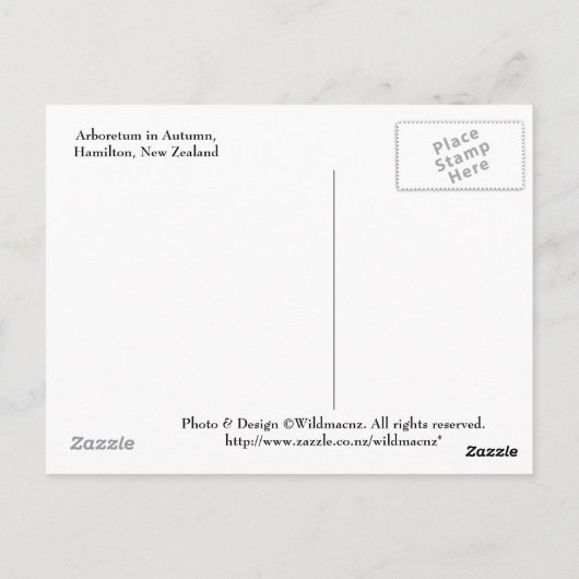 De schoonheid van de herfst briefkaart (Achterkant)