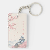 De schoonheid van de Japanse lente Sleutelhanger (achterkant)