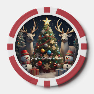 "De schoonheid van de kerstboom" Poker Chips