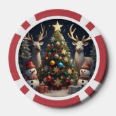 "De schoonheid van de kerstboom" Poker Chips (Achterkant)