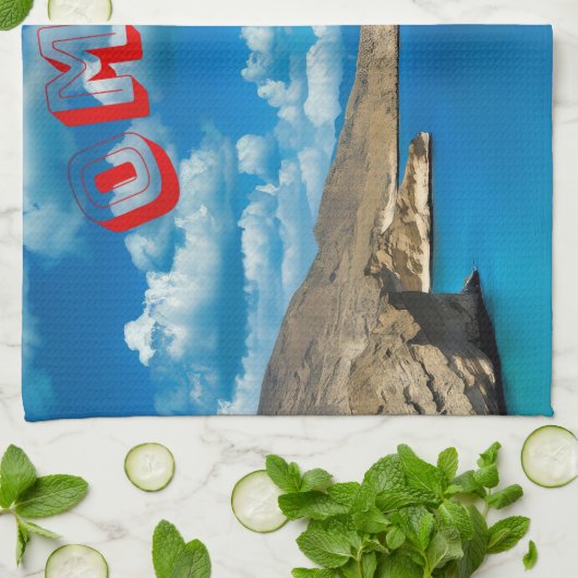 De schoonheid van de kust van Oman Theedoek (Gevouwen)