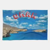 De schoonheid van de kust van Oman Theedoek (Horizontaal)