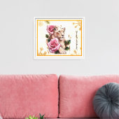 De schoonheid van de leeuw canvas afdruk (Insitu (Woonkamer))