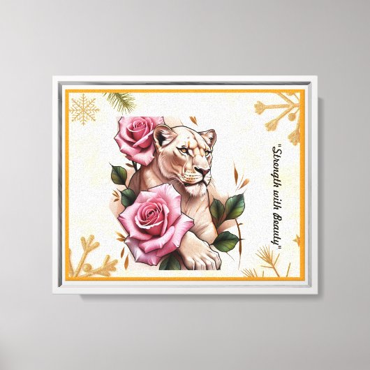 De schoonheid van de leeuw canvas afdruk (Voorkant)