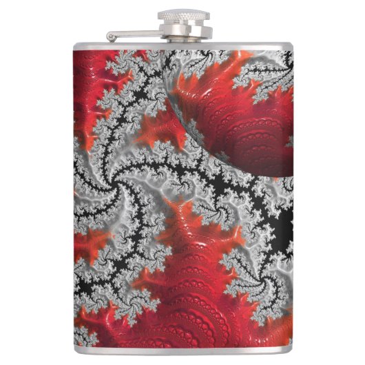 De schoonheid van de Mandelbrots Flask Heupfles (Voorkant)