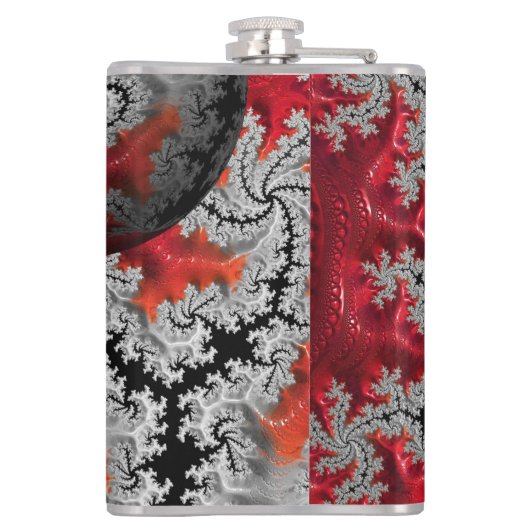 De schoonheid van de Mandelbrots Flask Heupfles (Achterkant)