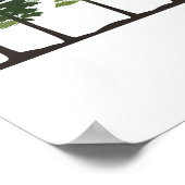 De schoonheid van de minimalistische pijnboomkunst poster (Hoek)