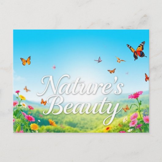 De schoonheid van de natuur feestdagenkaart (Voorkant)