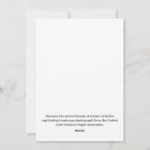 De schoonheid van de natuur feestdagenkaart (Achterkant)