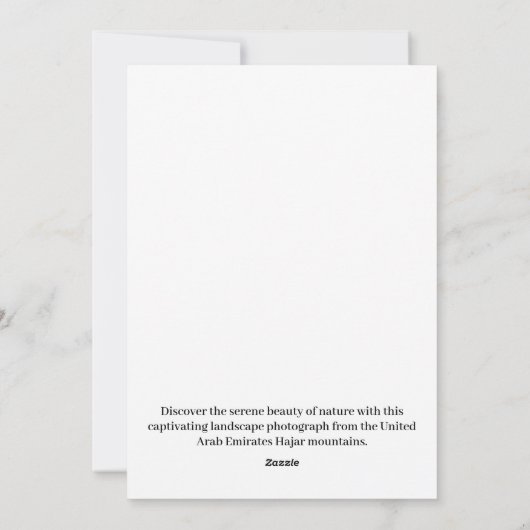 De schoonheid van de natuur feestdagenkaart (Achterkant)