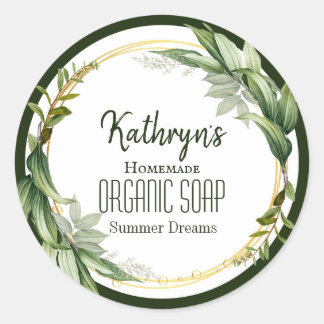 De schoonheid van de natuur Gepersonaliseerde Blad Ronde Sticker
