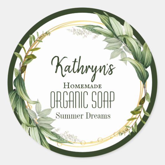 De schoonheid van de natuur Gepersonaliseerde Blad Ronde Sticker (Voorkant)