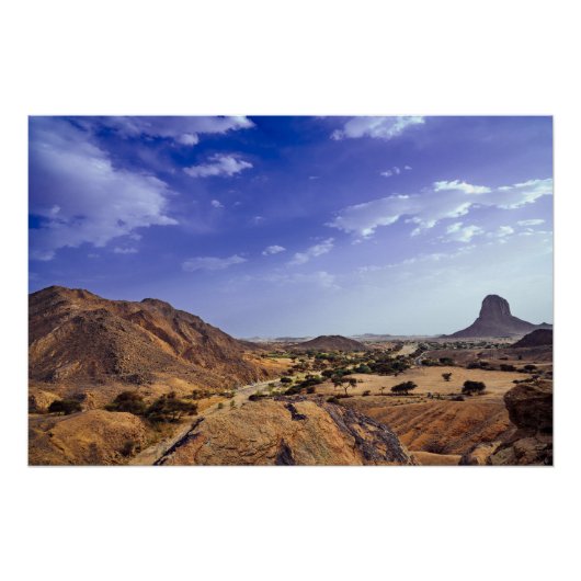 De schoonheid van de natuur onder een blauw perfect poster (Voorkant)