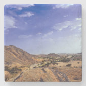 De schoonheid van de natuur onder een blauw stenen onderzetter (Voorkant)