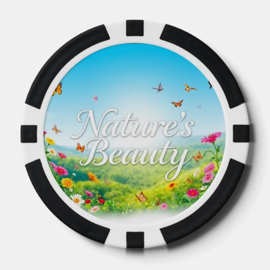 De schoonheid van de natuur poker chips (Voorkant)