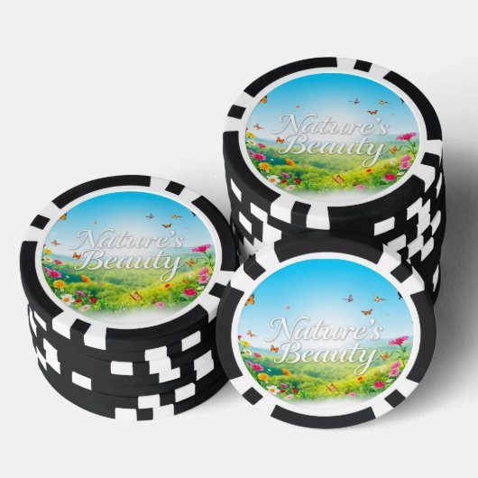 De schoonheid van de natuur poker chips (Opstapeling)
