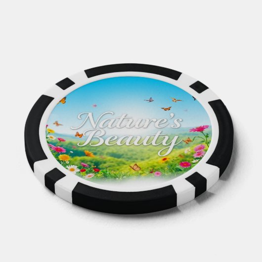 De schoonheid van de natuur poker chips (Enkel)